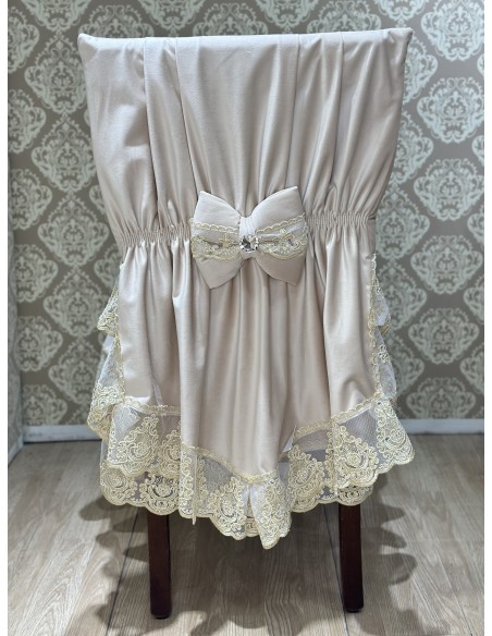 COPRI SEDIA E COPRI SPALLIERA SOGNO AVORIO