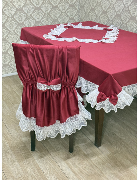 COPRI SEDIA COMPLETO ROSSO D’INCANTO