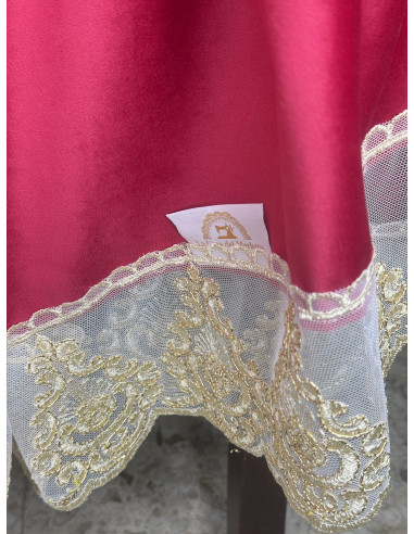 COPRI SEDIA COMPLETO VELLUTO ROSSO&ORO