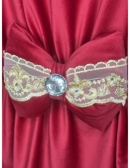 COPRI SEDIA COMPLETO VELLUTO ROSSO&ORO