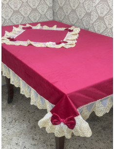 TOVAGLIA VELLUTO ROSSO&ORO