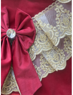 COPRI FORNO VELLUTO ROSSO&ORO 2