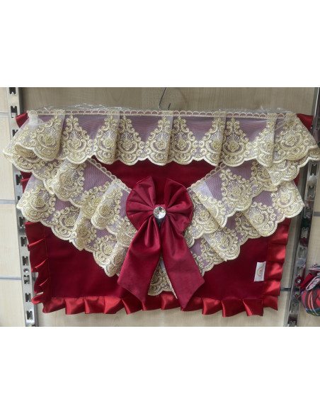 COPRI FORNO VELLUTO ROSSO&ORO