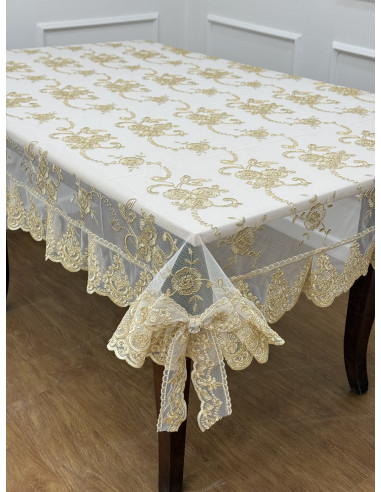 TOVAGLIA IN TULLE LUREX ORO