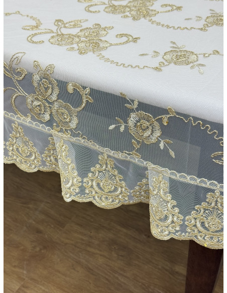 TOVAGLIA IN TULLE LUREX ORO