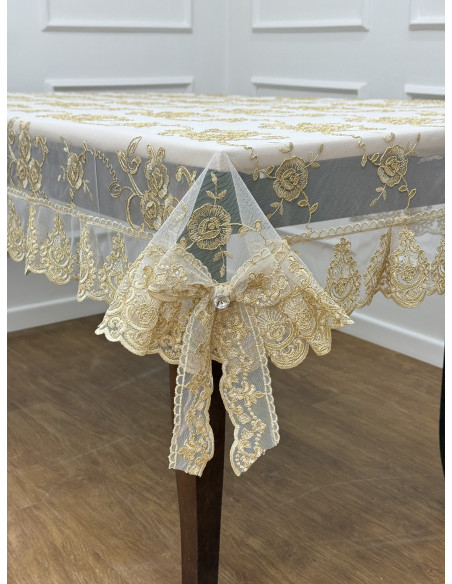TOVAGLIA IN TULLE LUREX ORO