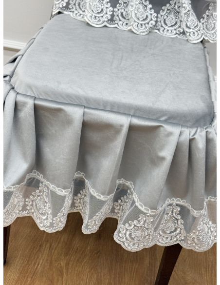 COPRI SEDIA E COPRI SPALLIERA SOGNO GRIGIO