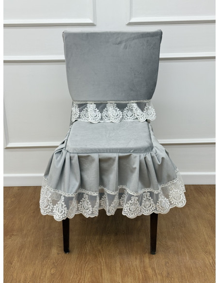 COPRI SEDIA E COPRI SPALLIERA SOGNO GRIGIO