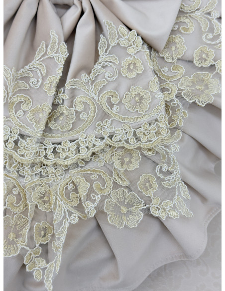 COPRIWATER VELLUTO AVORIO E REBRODE PERLA