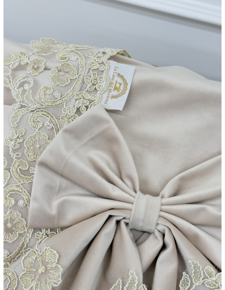 COPRIWATER VELLUTO AVORIO E REBRODE PERLA