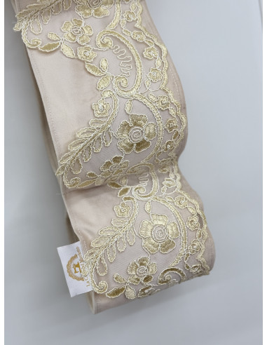 PORTAROTOLI VELLUTO AVORIO E REBRODE...