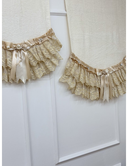 SET DIMORA: TRIS TAPPETI COPPIA DI ASCIUGAMANI COPRI WATER