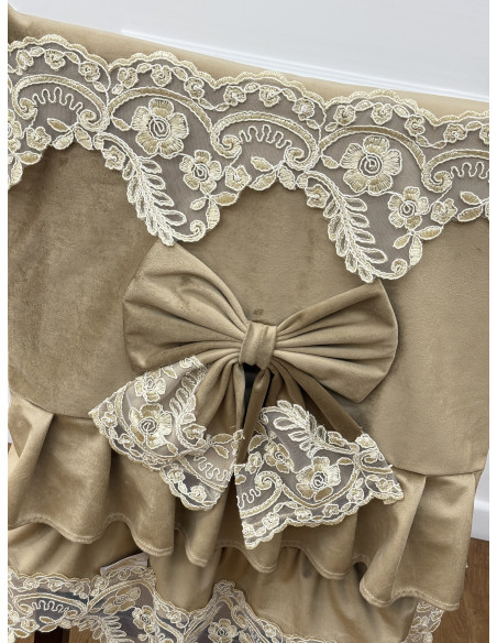 COPRI SEDIA COMPLETO ELEGANZA TORTORA