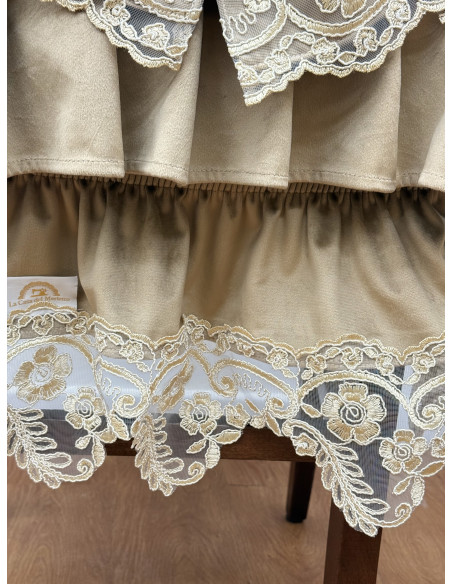 COPRI SEDIA COMPLETO ELEGANZA TORTORA