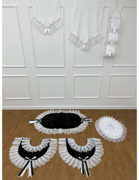 SET BLACK: TRIS TAPPETI C.WATER P.ROTOLO E C.ASCIUGAMANI