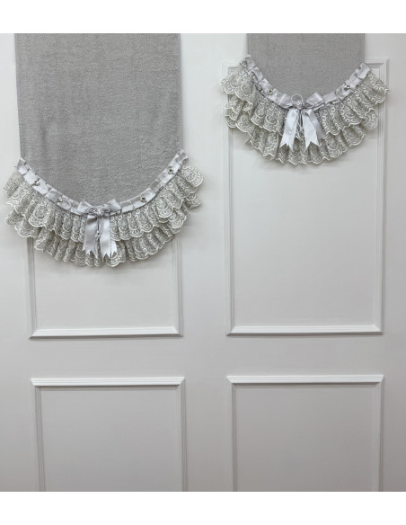 SET MAGIA:  TRIS TAPPETI COPPIA DI ASCIUGAMANI COPRI WATER E ROTOLO E CESTA