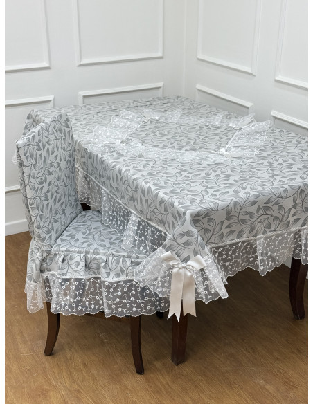 QUATTRO COPRI SEDIE COMPLETE DELIZIA