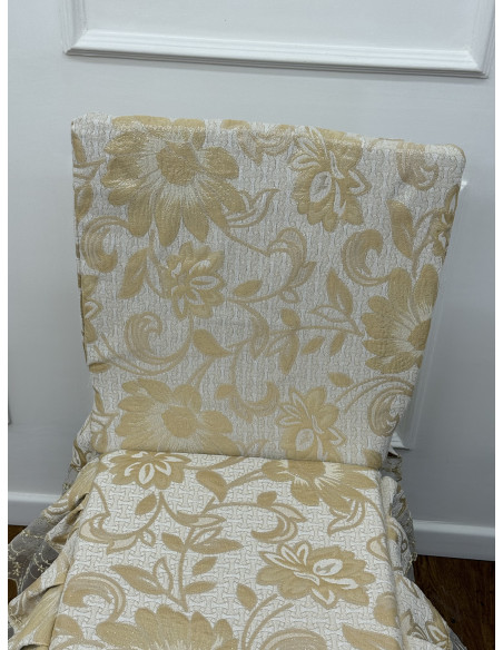 QUATTRO COPRI SEDIE COMPLETE ELEGANZA DORATA