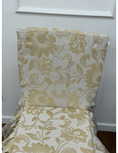 SEI COPRI SEDIE COMPLETE ELEGANZA DORATA