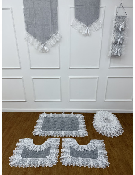 SET COCCOLA: TRIS TAPPETI C.WATER P.ROTOLO E C.ASCIUGAMANI