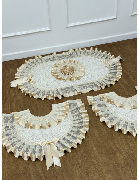 SET GRAZIA : TRIS TAPPETI C.WATER P.ROTOLO E C.ASCIUGAMANI