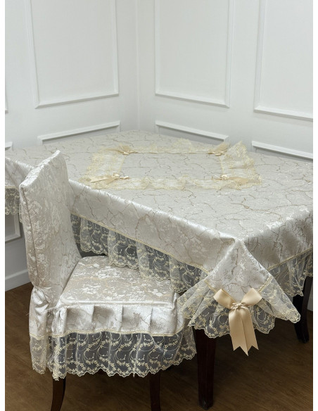 QUATTRO COPRI SEDIE COMPLETE ELEGANCE MARMO