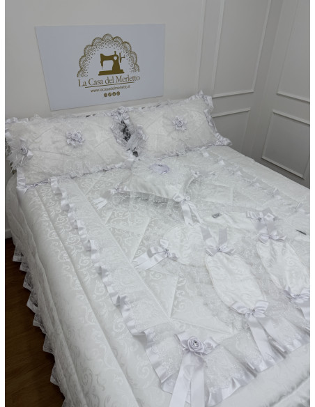 SET PIUMONE GUANCIALI TRIS CENTRI E CUSCINO