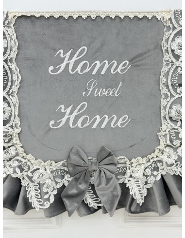 COPRI FORNO HOME VELLUTO GRIGIO E...