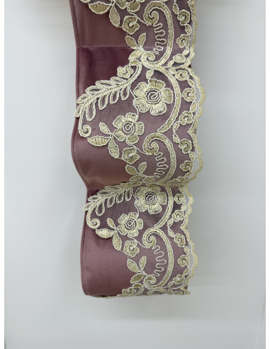 PORTAROTOLI IN VELLUTO ROSA E REBRODE...