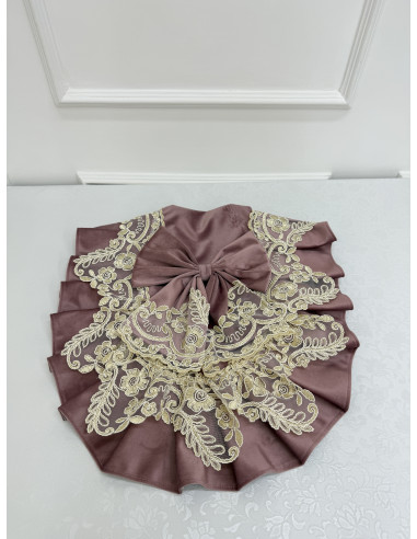 COPRIWATER VELLUTO ROSA E REBRODE PERLA