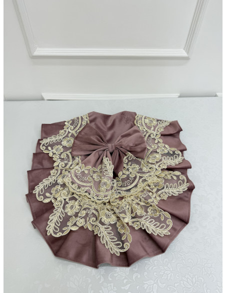 COPRIWATER VELLUTO ROSA E REBRODE PERLA