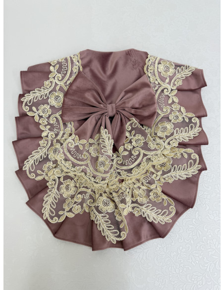 COPRIWATER VELLUTO ROSA E REBRODE PERLA