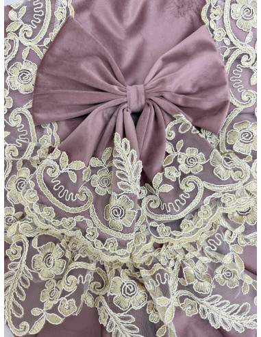 COPRIWATER VELLUTO ROSA E REBRODE PERLA