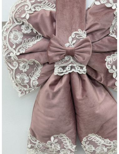 COPRI FORNO FIOCCO VELLUTO ROSA E...