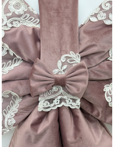 COPRI FORNO FIOCCO VELLUTO ROSA E...