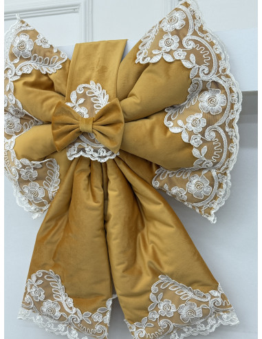 COPRI FORNO FIOCCO VELLUTO ORO E...