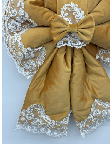 COPRI FORNO FIOCCO VELLUTO ORO E...