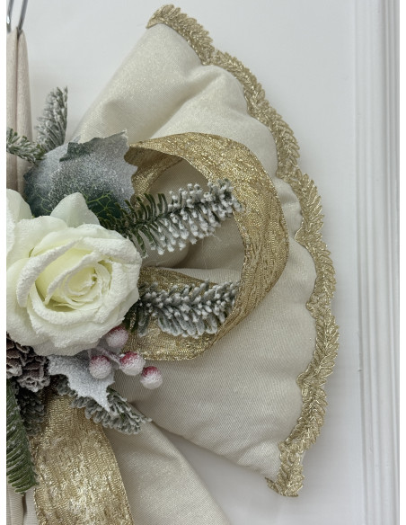 FIOCCO NATALIZIO AVORIO E ORO