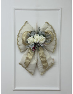 FIOCCO NATALIZIO AVORIO E ORO 2