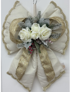 FIOCCO NATALIZIO AVORIO E ORO