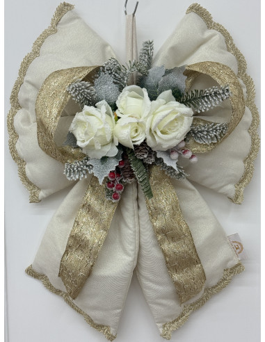 FIOCCO NATALIZIO AVORIO E ORO