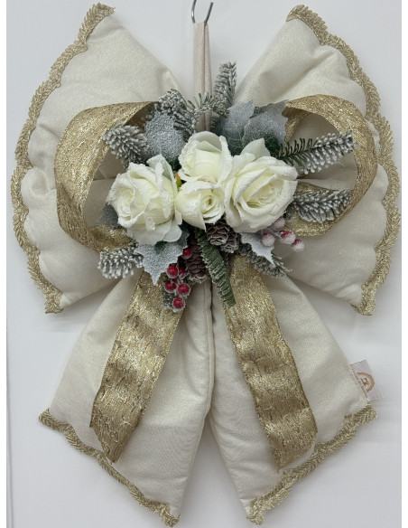 FIOCCO NATALIZIO AVORIO E ORO