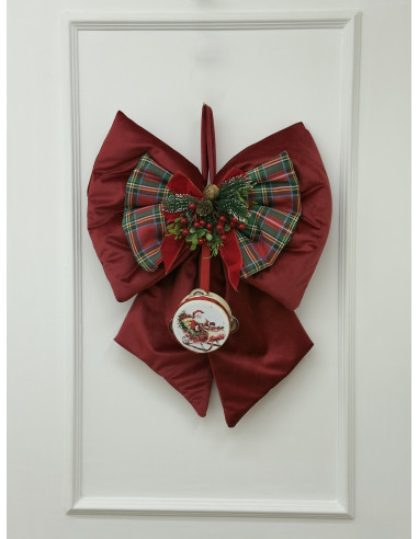 FIOCCO NATALIZIO ROSSO&TARTAN