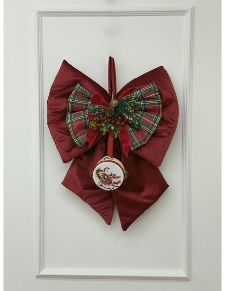 FIOCCO NATALIZIO ROSSO&TARTAN