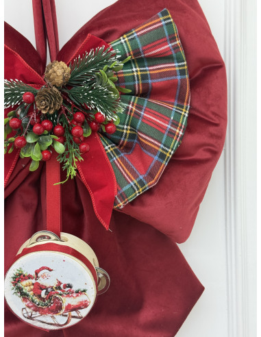 FIOCCO NATALIZIO ROSSO&TARTAN