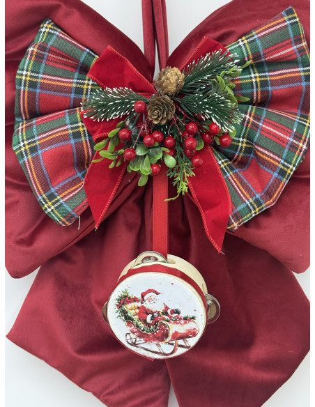 FIOCCO NATALIZIO ROSSO&TARTAN