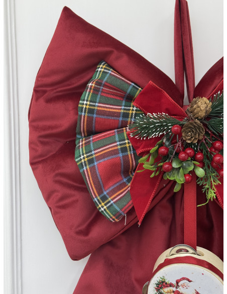 FIOCCO NATALIZIO ROSSO&TARTAN