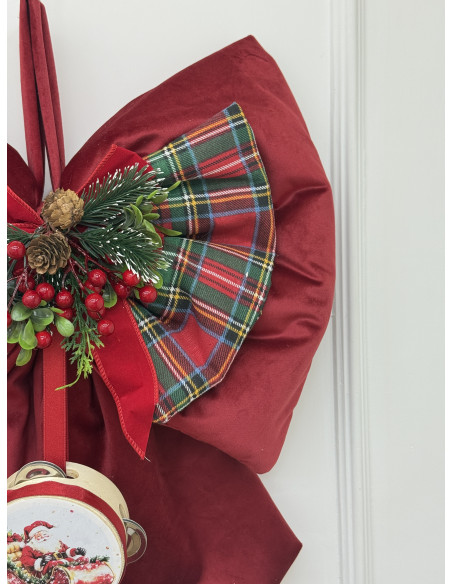 FIOCCO NATALIZIO ROSSO&TARTAN