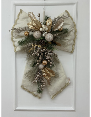 FIOCCO MAXI AVORIO&ORO GLITTER