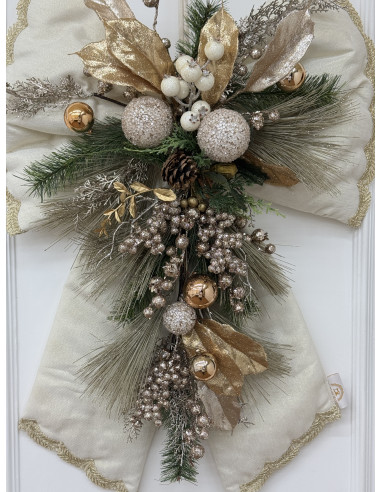 FIOCCO MAXI AVORIO&ORO GLITTER